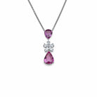 Necklace Graff Pink Sapphire and Diamond Flower Motif Pendant Necklace Wrist Aficionado