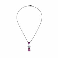Thumbnail for Necklace Graff Pink Sapphire and Diamond Flower Motif Pendant Necklace Wrist Aficionado