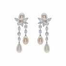 Earrings Graff Platinum and White Gold Diamond and Pearl Drop Earrings Wrist Aficionado