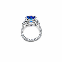 Thumbnail for Rings Graff Platinum Heartshape Blue Sapphire and Diamond Promise Ring Wrist Aficionado