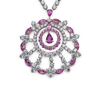 Thumbnail for Necklace Graff White Gold Diamond and Pink Sapphire Large Snowflake Necklace Wrist Aficionado
