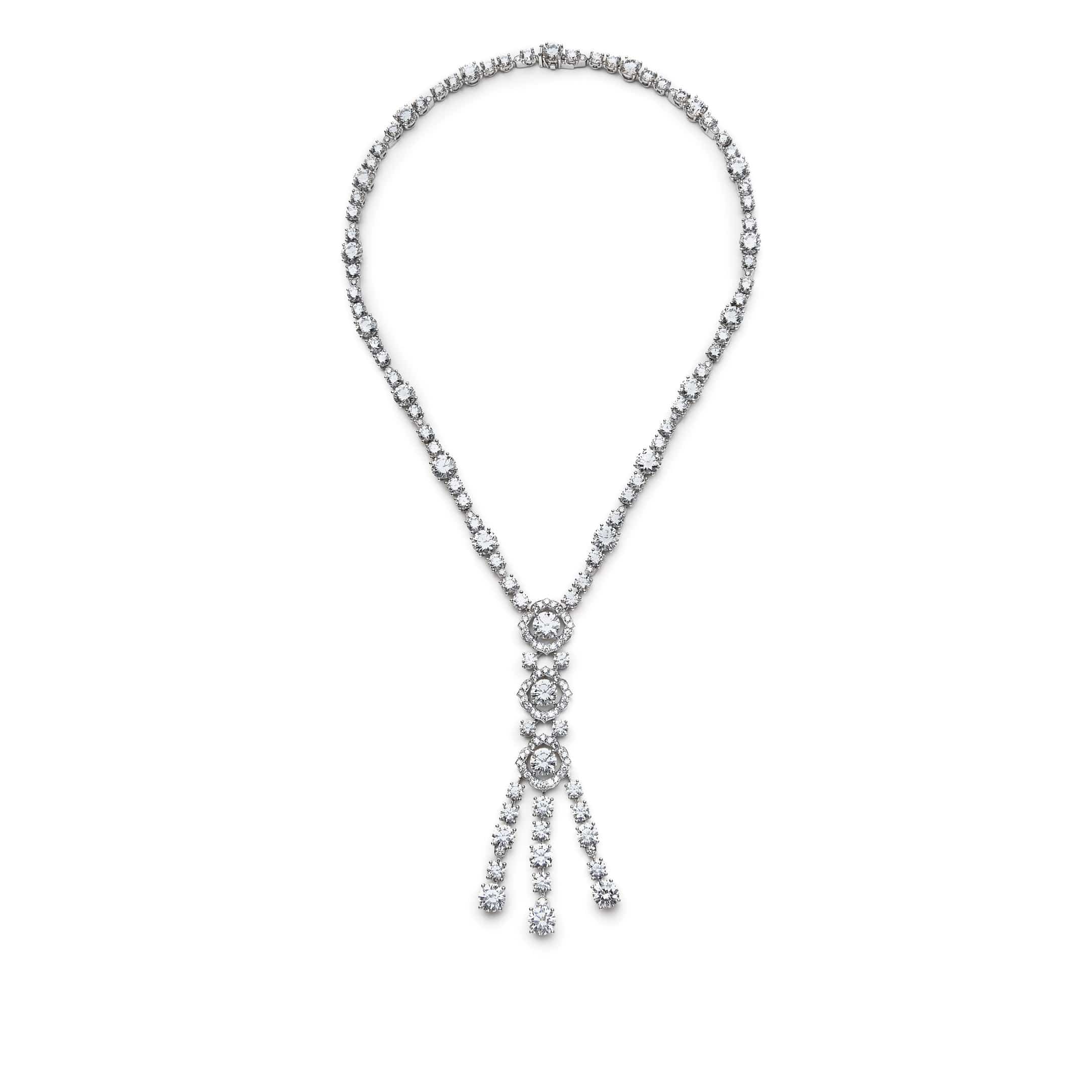 Necklace Graff White Gold Diamond Drop Necklace TTW 42.56cts Wrist Aficionado