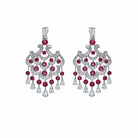 Earrings Graff White Gold Ruby and Diamond Chandelier Earrings Wrist Aficionado