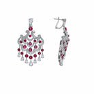 Earrings Graff White Gold Ruby and Diamond Chandelier Earrings Wrist Aficionado