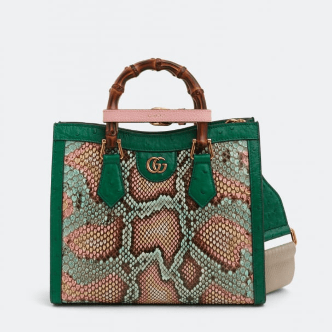 Gucci Rajah Chain Large Leather Tote Bag