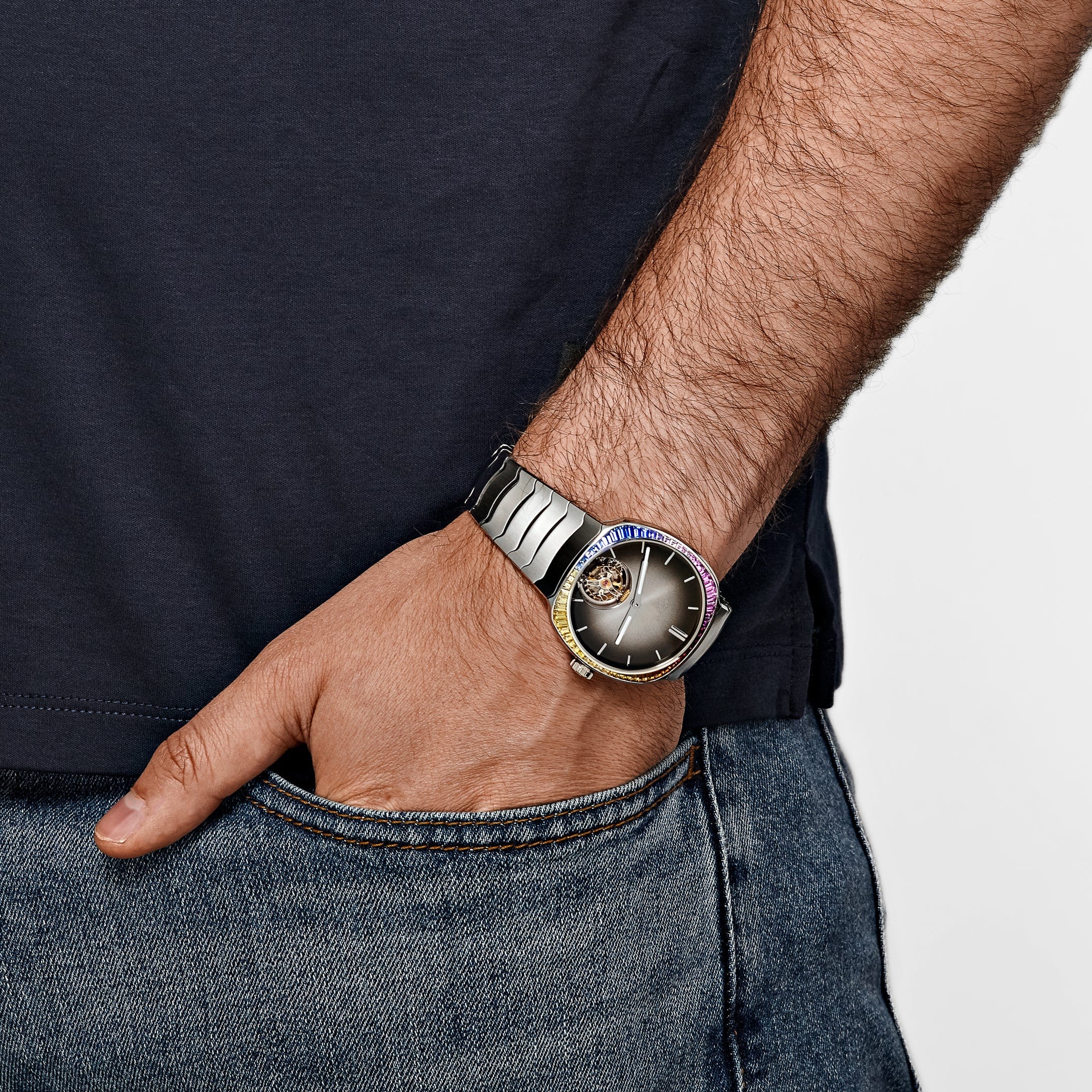 H. Moser & Cie 6804-1201 Streamliner Tourbillon Stainless Steel Fumé Dial (2023)