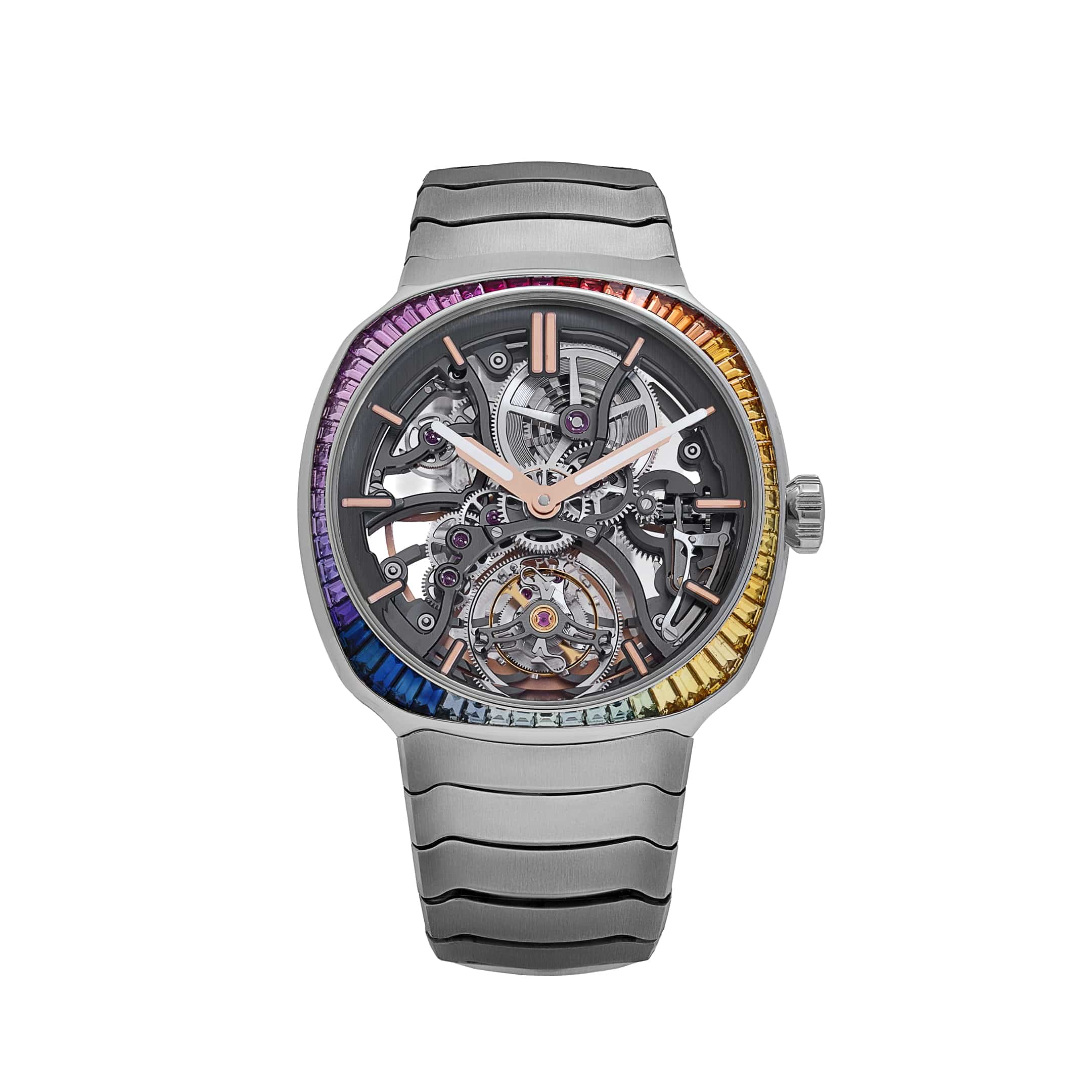 H. Moser & Cie 6814-1201 Streamliner Tourbillon Rainbow Skeleton
