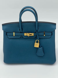 HERMES Birkin 25 Bleu Royal Togo PHW U - Timeless Luxuries