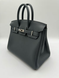 Thumbnail for Hermès Birkin 25 Gris Misty Togo Leather Palladium Hardware