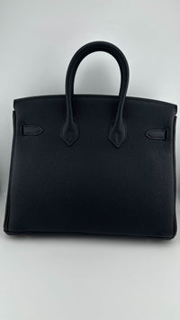 Thumbnail for Hermès Birkin 25 Noir Togo Gold Hardware