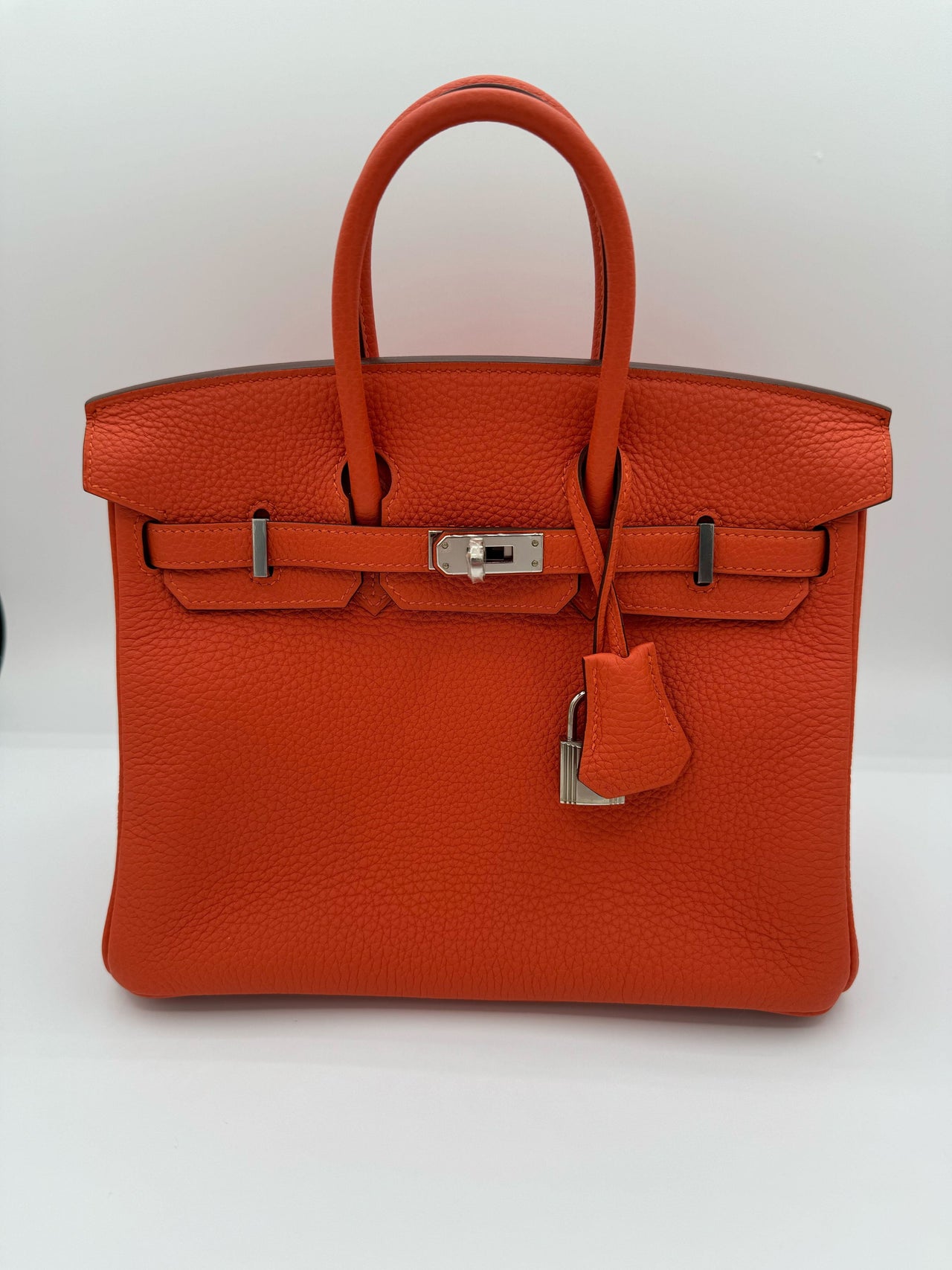 Hermès Birkin 25 Orange Togo Leather Palladium Hardware