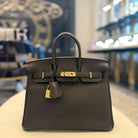 Hermès Birkin 25 Togo Noir Gold Hardware