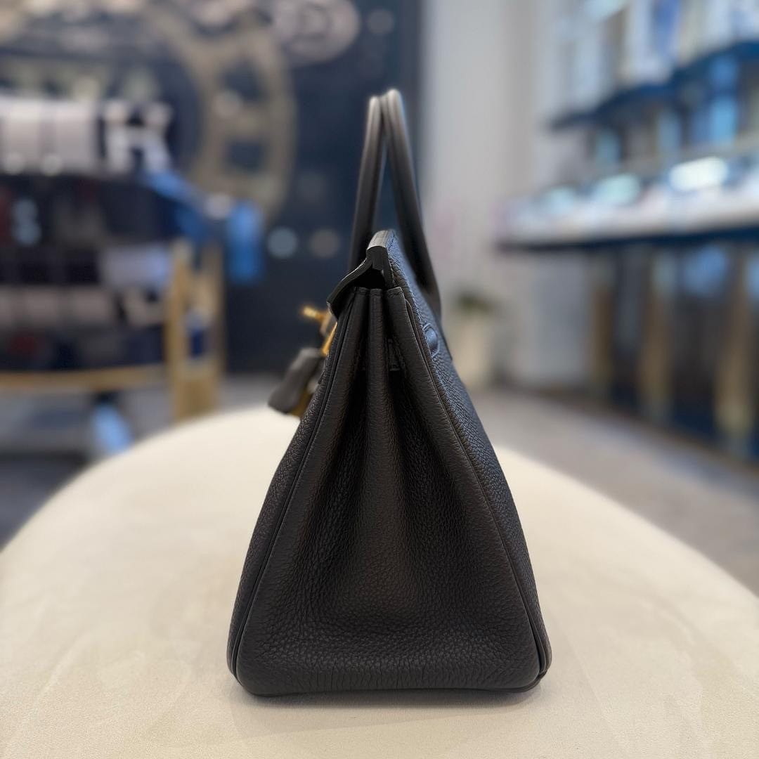 Hermès Birkin 25 Togo Noir Gold Hardware