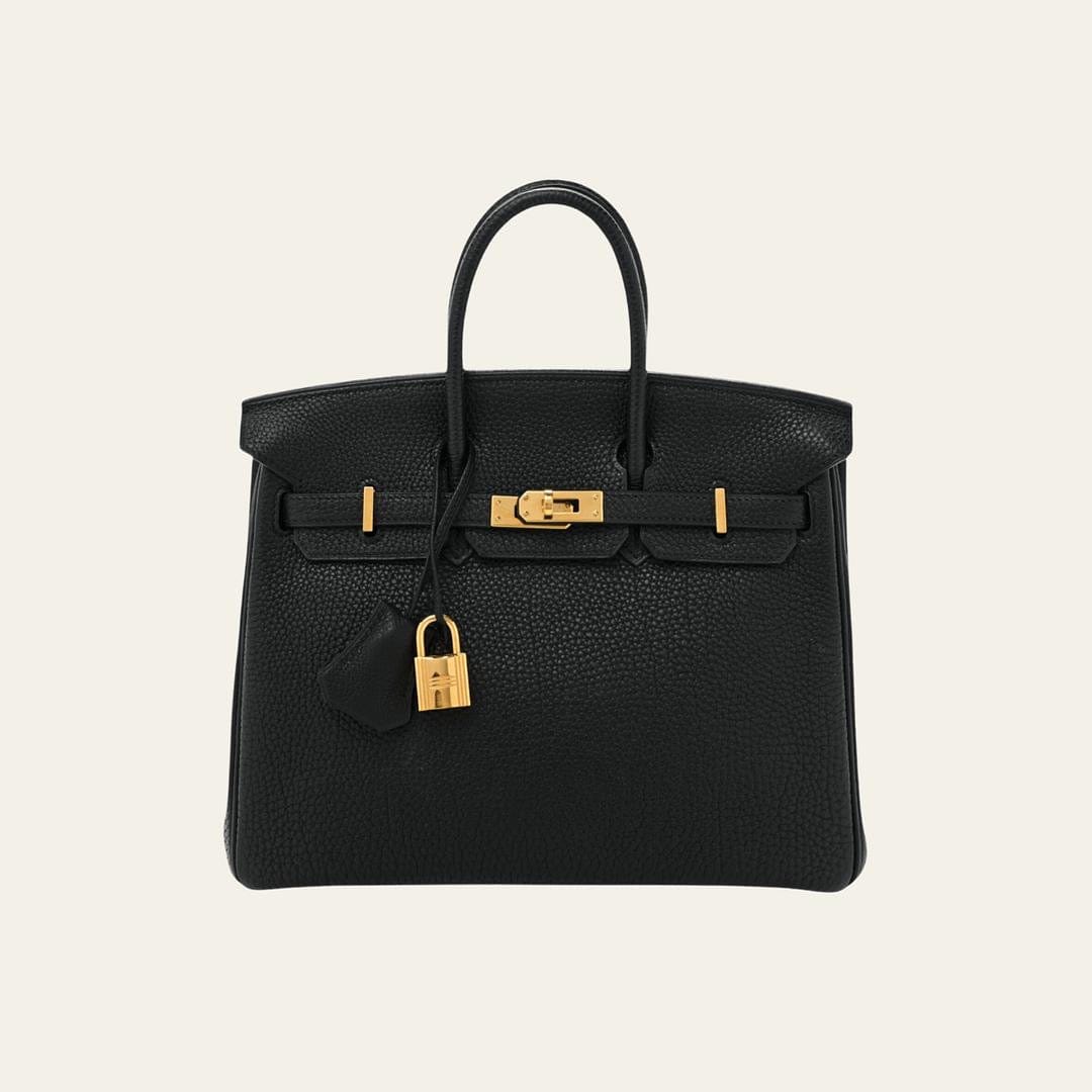 Hermès Birkin 25 Togo Noir Gold Hardware