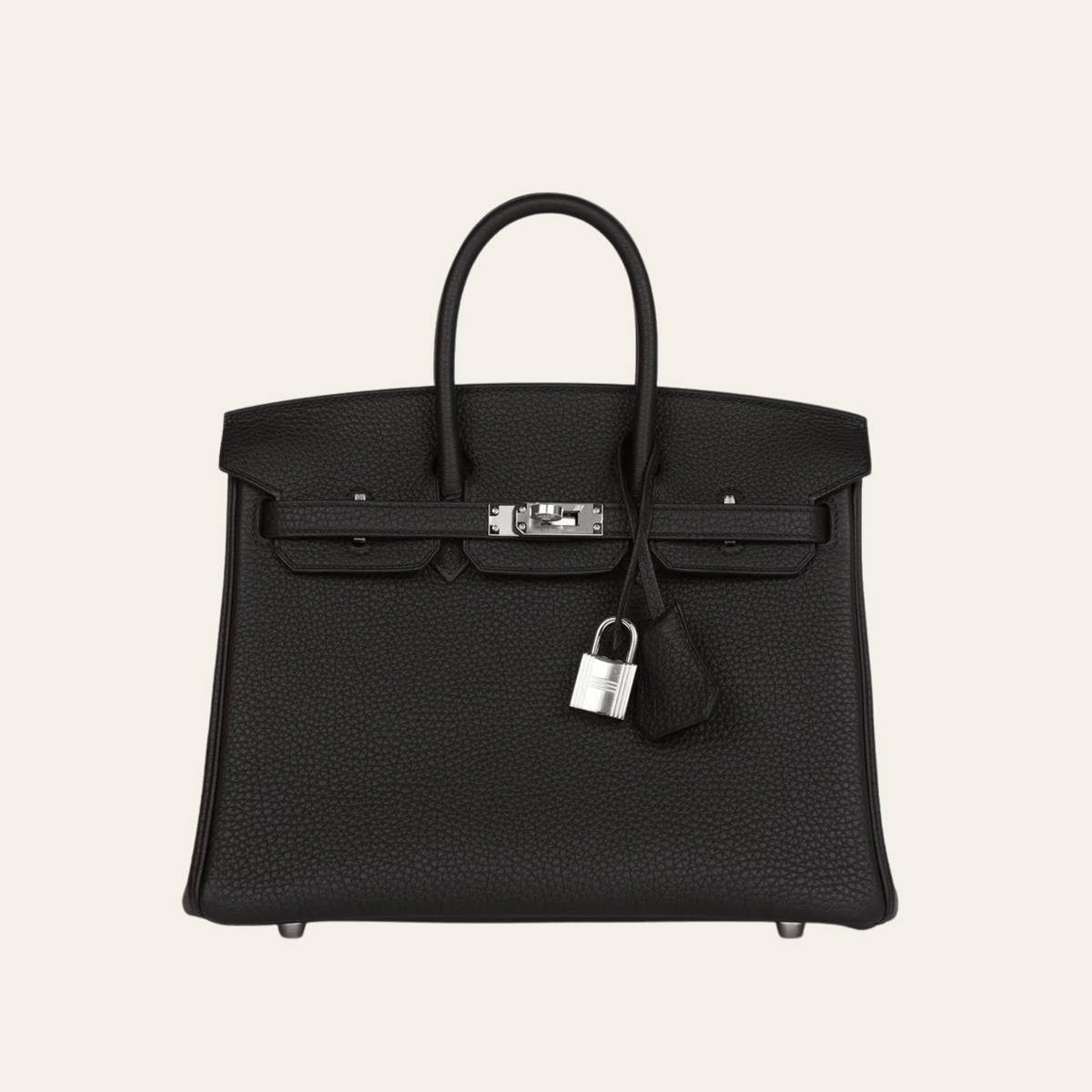 Hermès Noir Birkin 25 Togo  Palladium Hardware