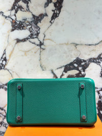 Thumbnail for Hermès Birkin 25 Togo Vert Vertigo Palladium Hardware