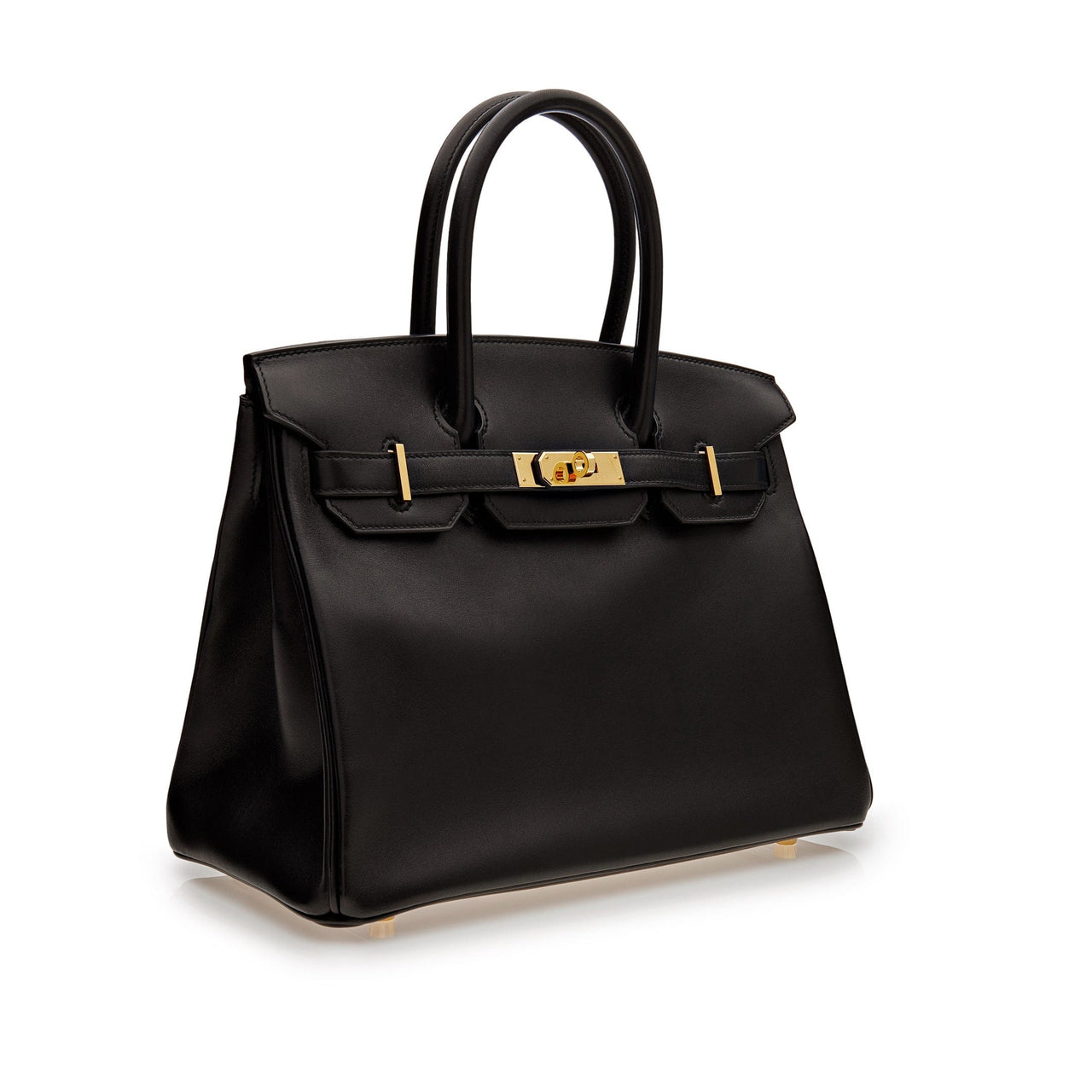 Bags & Accessories Hermes Birkin 30 Black Box Leather Gold Hardware Wrist Aficionado