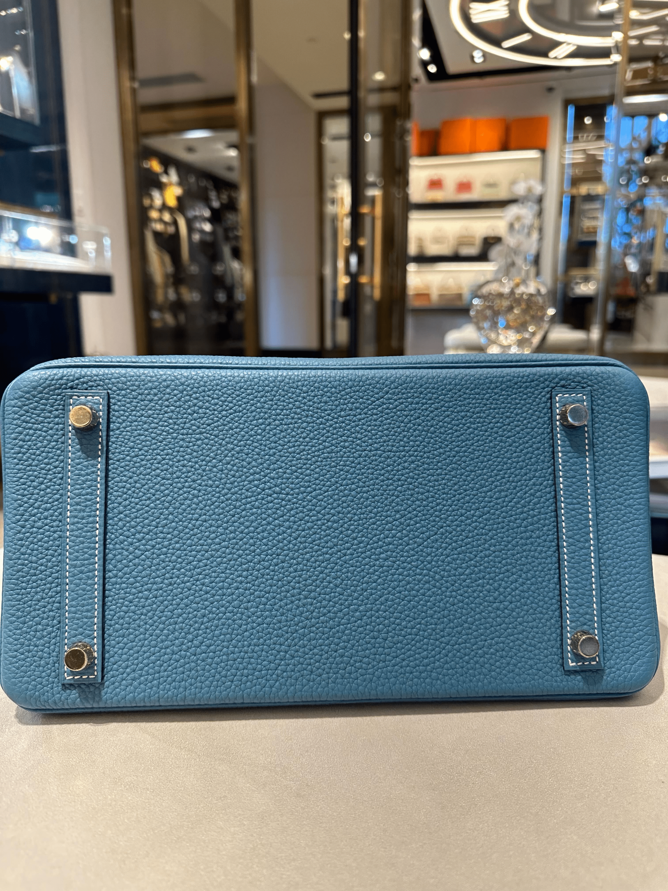 Hermes Blue Azur Birkin Hermès Birkin 30 Bleu Jean Togo Leather