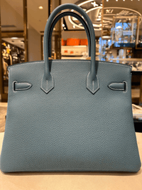 Thumbnail for Hermès Birkin 30 Bleu Jean Togo Leather Gold Hardware