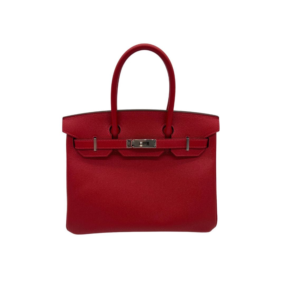 Hermes red leather discount bag