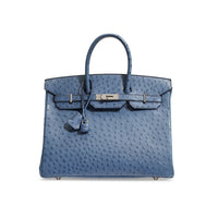 Blue outlet ostrich birkin