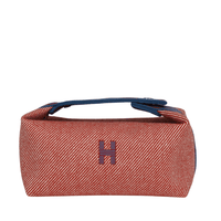 Thumbnail for Hermès Bride-a-Brac PM Tomette Natte Travel Case Merino Wool Palladium Hardware(Draft)