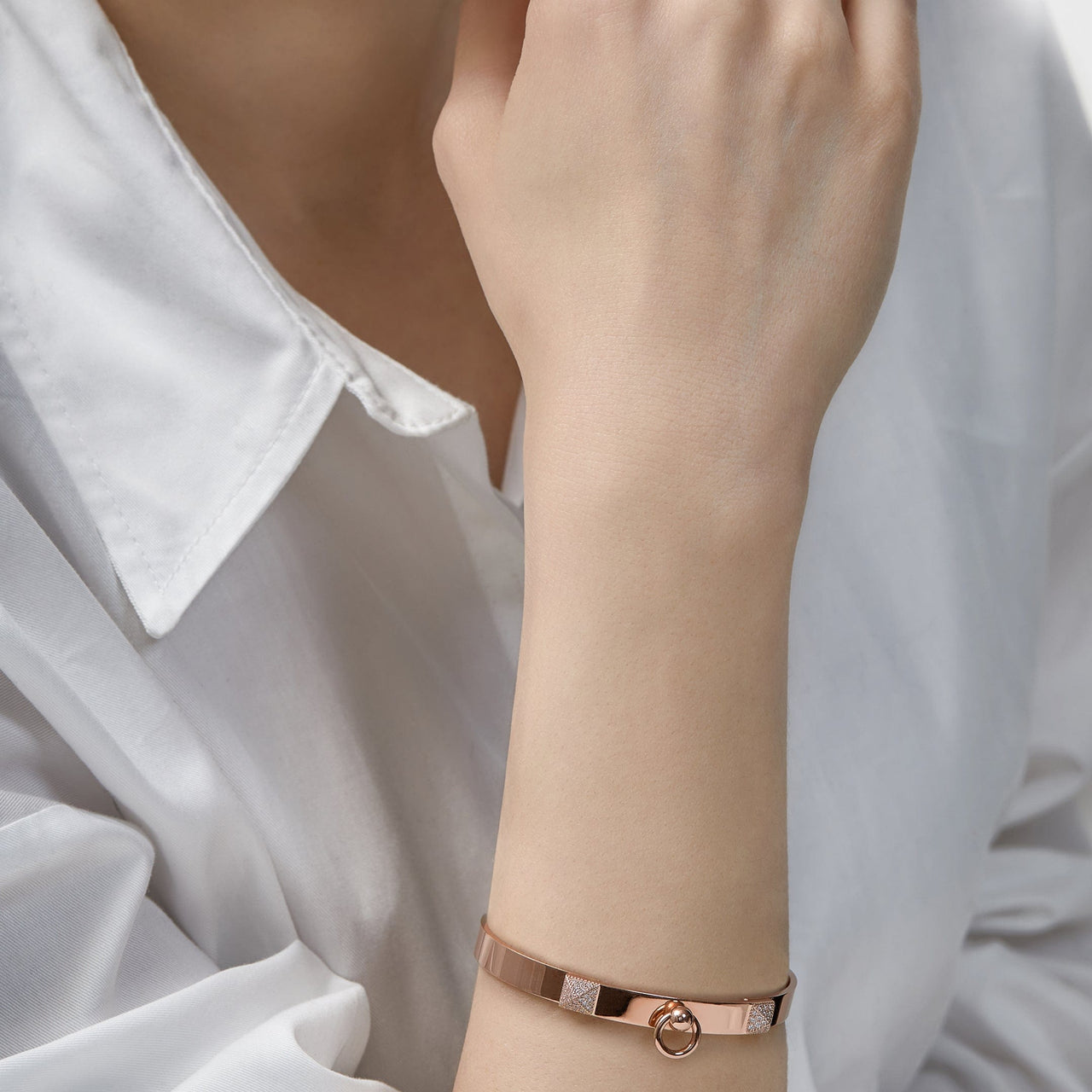 Hermes cdc rose gold bracelet best sale