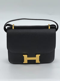Thumbnail for Hermes Constance 18 Epsom Leather 89 Noir Gold Hardware