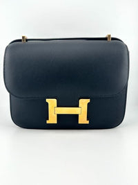 Thumbnail for Hermes Constance 18 Mini  Evercalf  Leather 89 Noir Gold Hardware