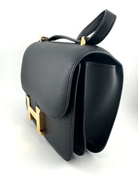 Thumbnail for Hermes Constance 18 Mini  Evercalf  Leather 89 Noir Gold Hardware