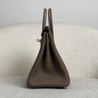 Hermès Etoupe Birkin 25 Togo Gold Hardware