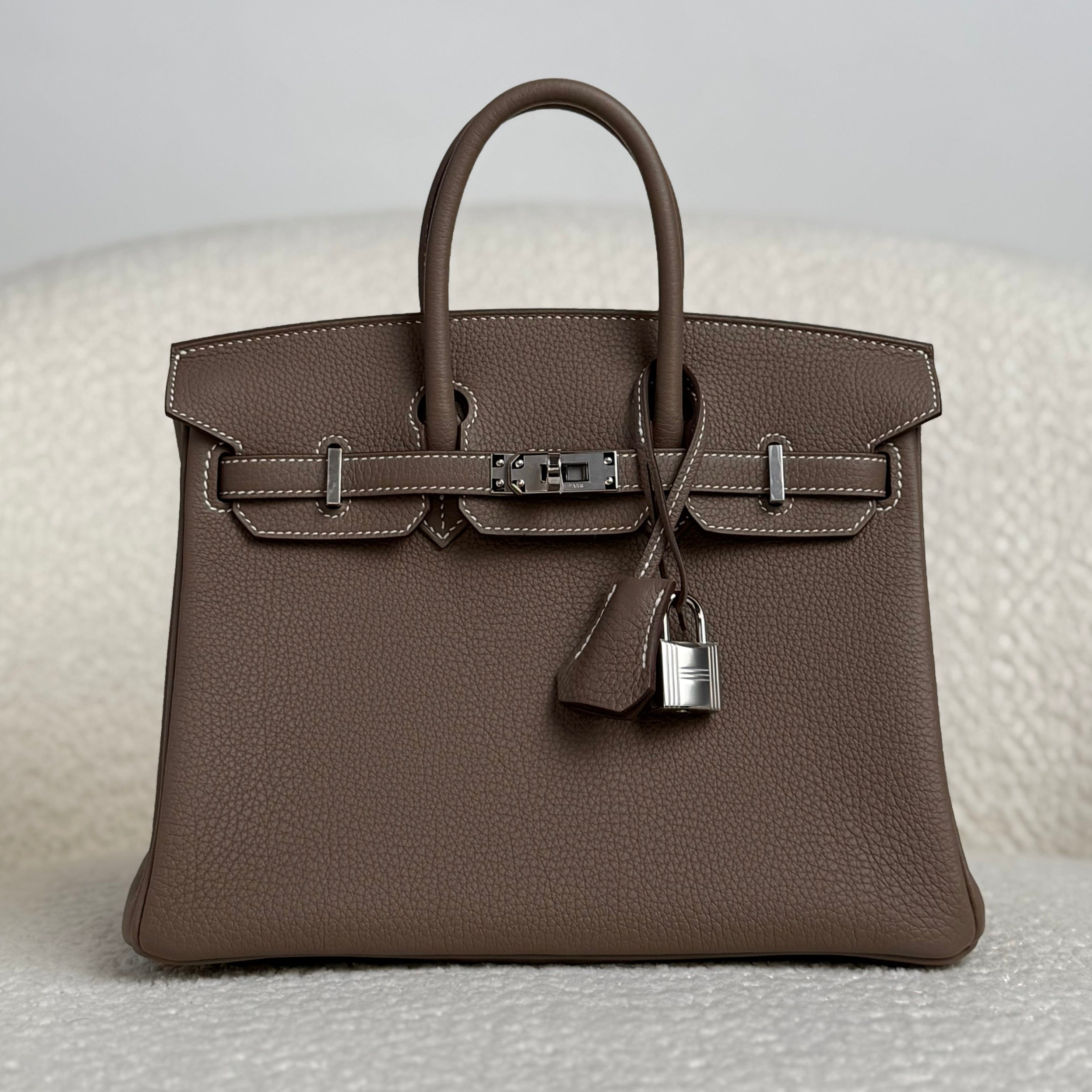 Hermès Birkin 25 Etoupe – Taupe Birkin Bag Togo Palladium Hardware