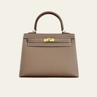Hermès Etoupe Kelly Sellier 25 Epsom Gold Hardware