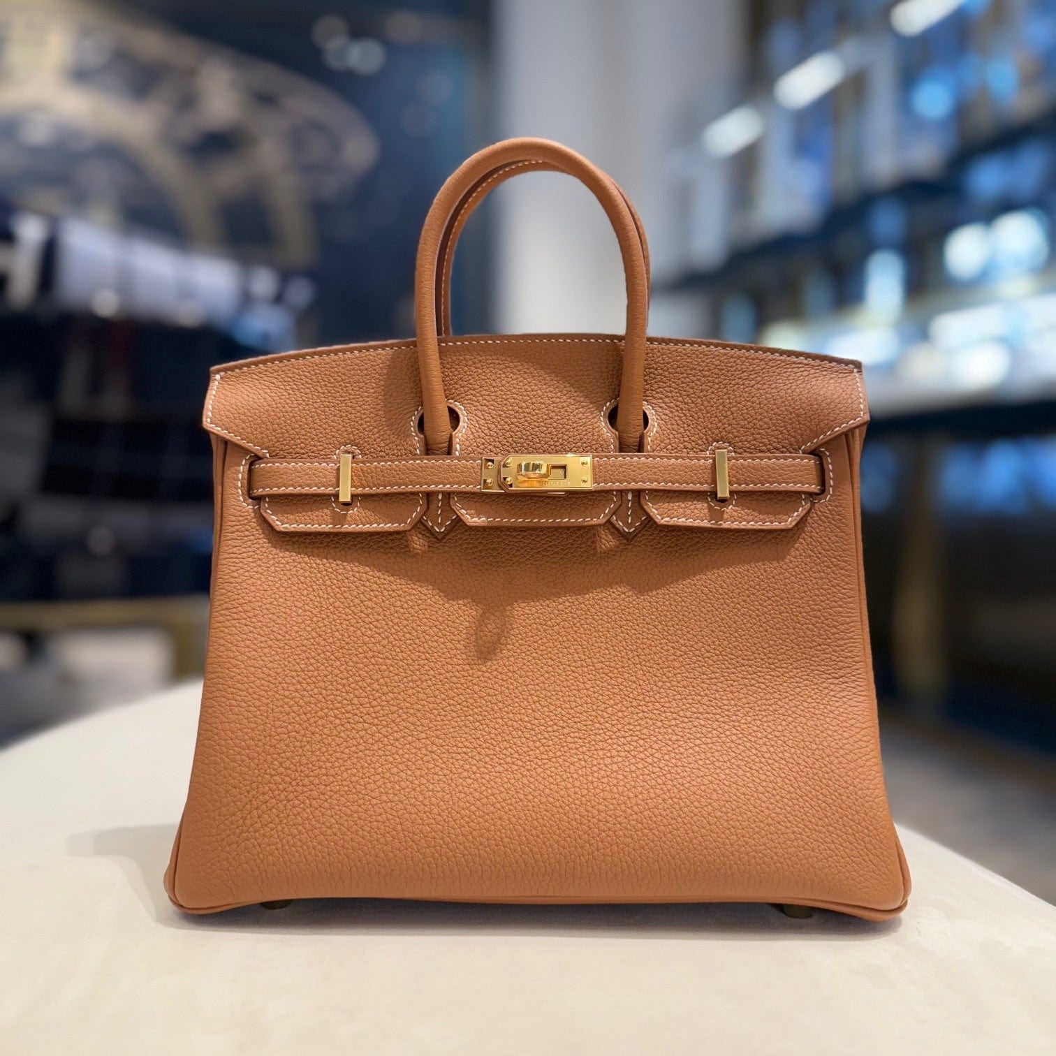 Hermès Birkin 25 Gold – Brown Birkin Bag Togo Gold Hardware