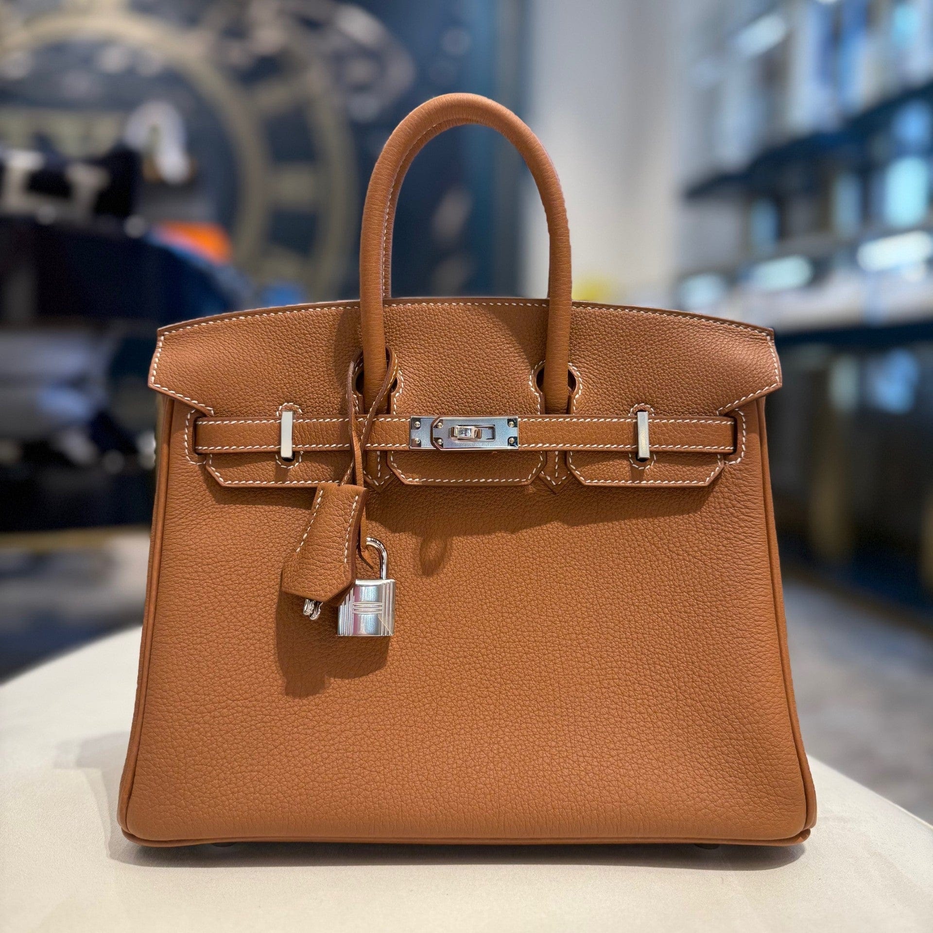 Hermès Gold Birkin 25 Togo Palladium Hardware