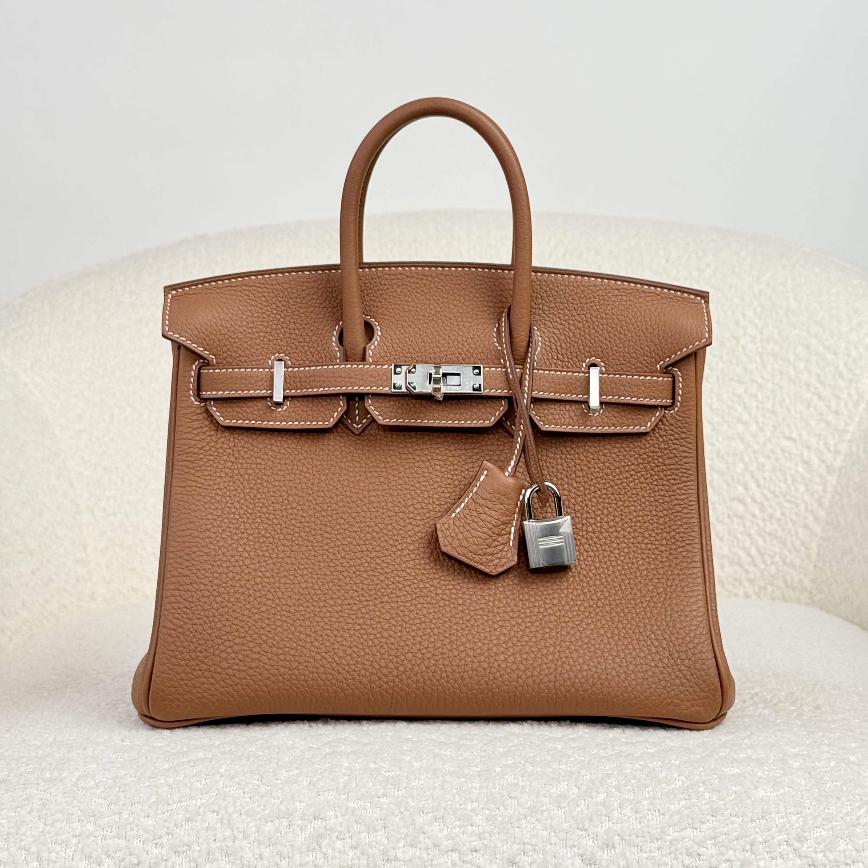Hermès Birkin 25 Gold – Brown Birkin Bag Togo Palladium Hardware