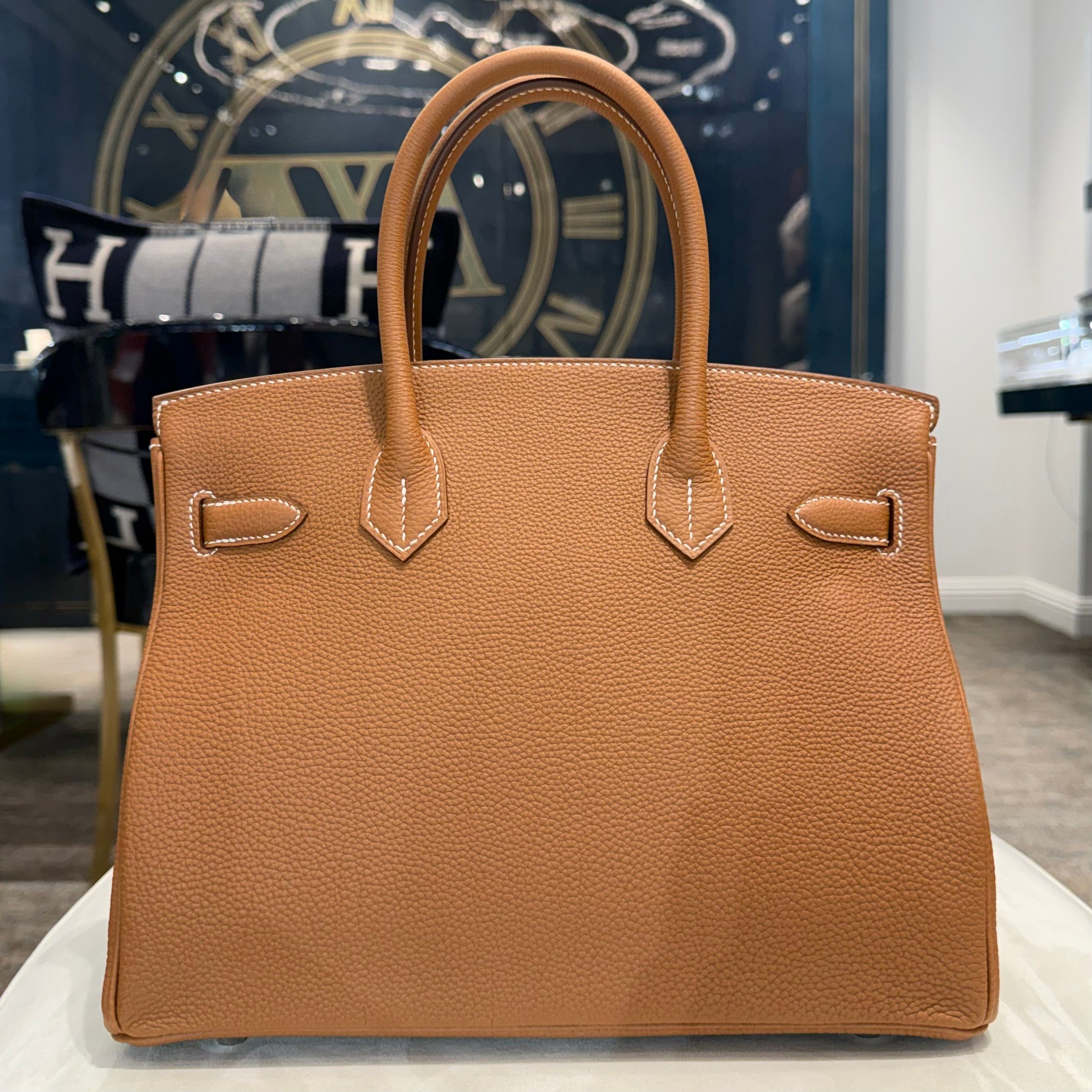 Hermès Gold Birkin 30 Togo Brushed Palladium Hardware