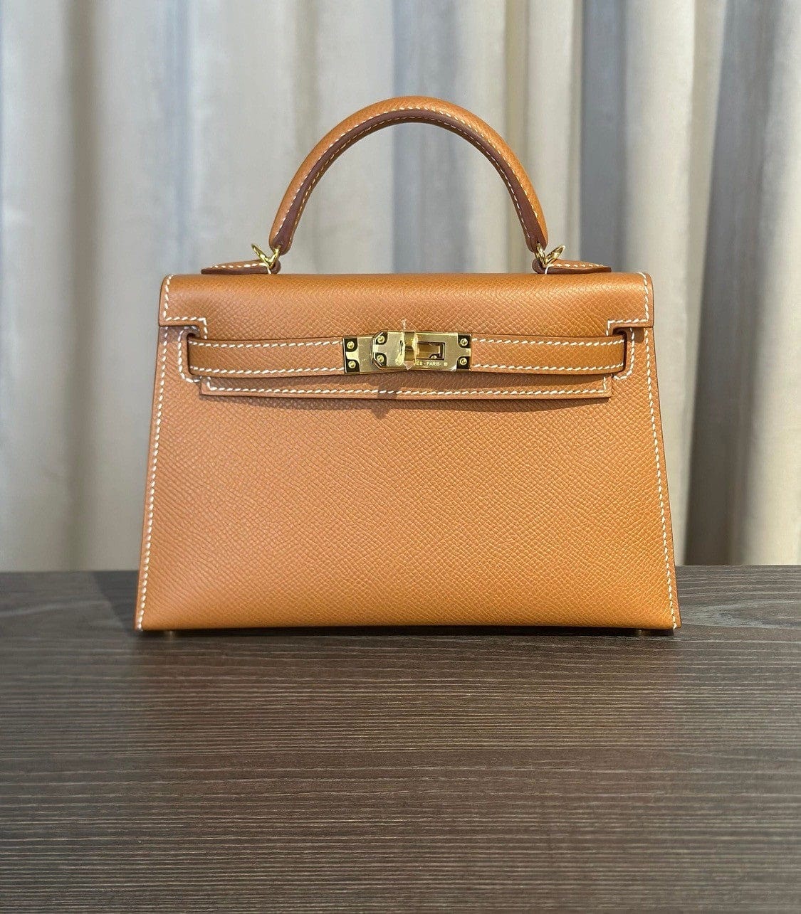 Hermès Gold Mini Kelly Sellier 20 Epsom Gold Hardware