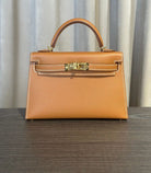 Hermès Gold Mini Kelly Sellier 20 Epsom Gold Hardware