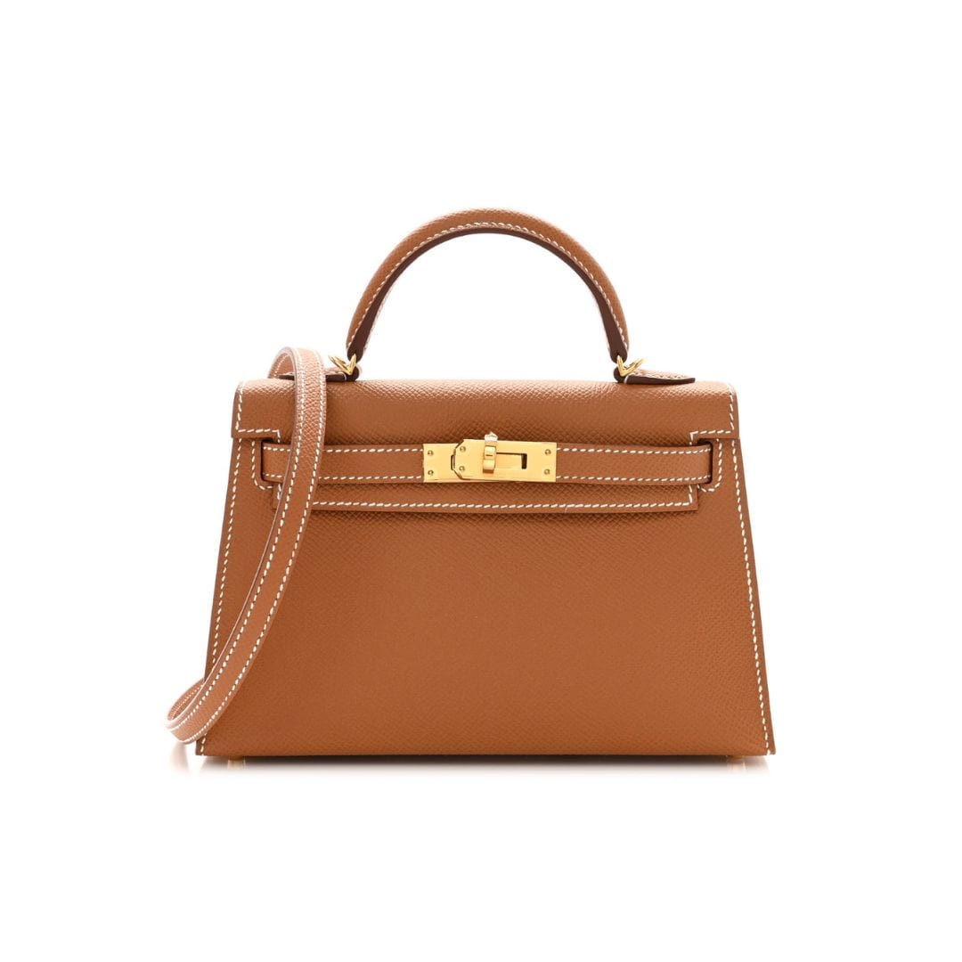 Hermes Kelly 20 Gold Epsom Gold Hardware