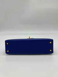 Thumbnail for Hermes Kelly 20 Mini Bleu Electrique Epsom Gold Hardware Wrist Aficionado