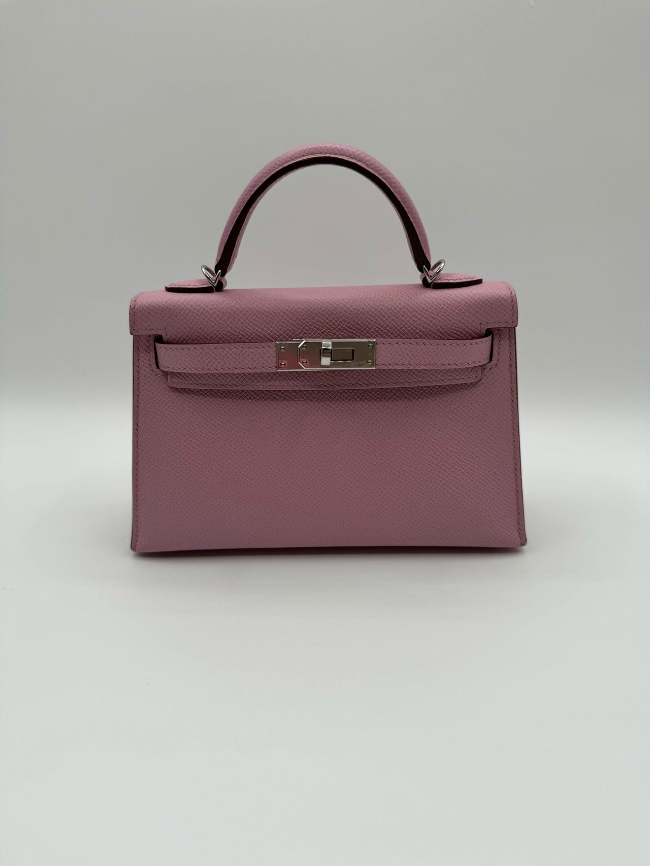 Hermès Kelly 20 Mini Mauve Sylvestre Epsom Palladium Hardware