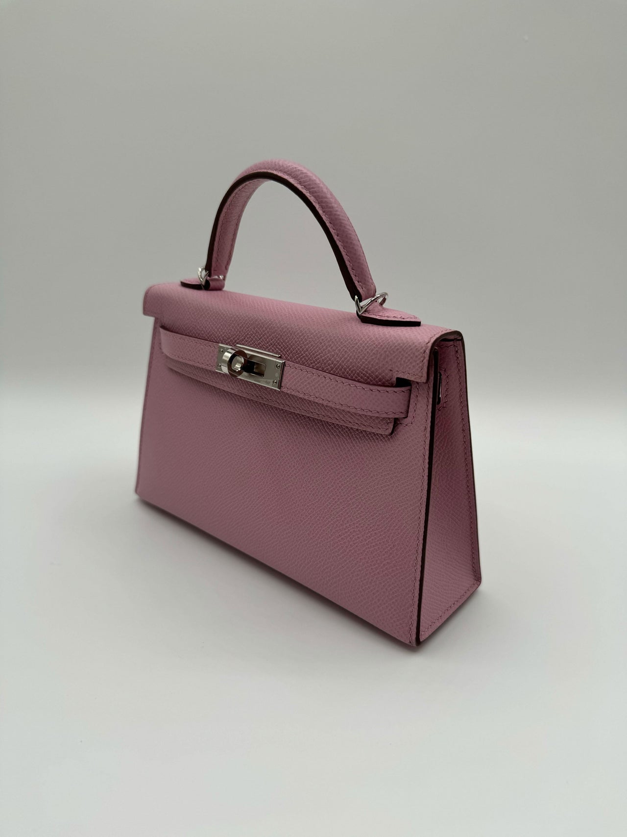 Hermès Kelly 20 Mini Mauve Sylvestre Epsom Palladium Hardware