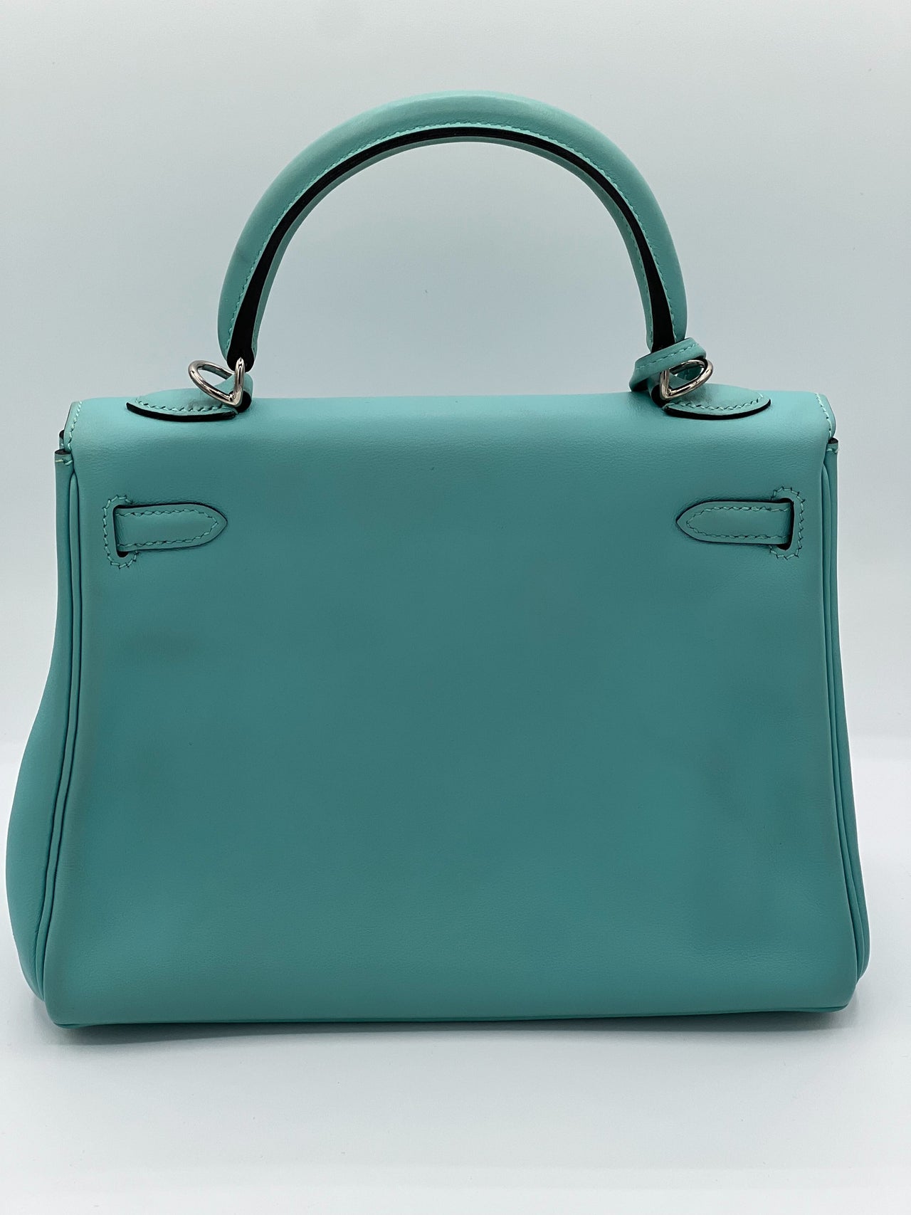 Hermes Kelly 25 (Pre 2017) Swift Bleu Atoll Palladium Hardware