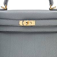 Thumbnail for Bags & Accessories Hermes Kelly 25 Retourne Veau Togo Vert Amande Gold Hardware Wrist Aficionado