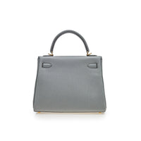 Thumbnail for Bags & Accessories Hermes Kelly 25 Retourne Veau Togo Vert Amande Gold Hardware Wrist Aficionado