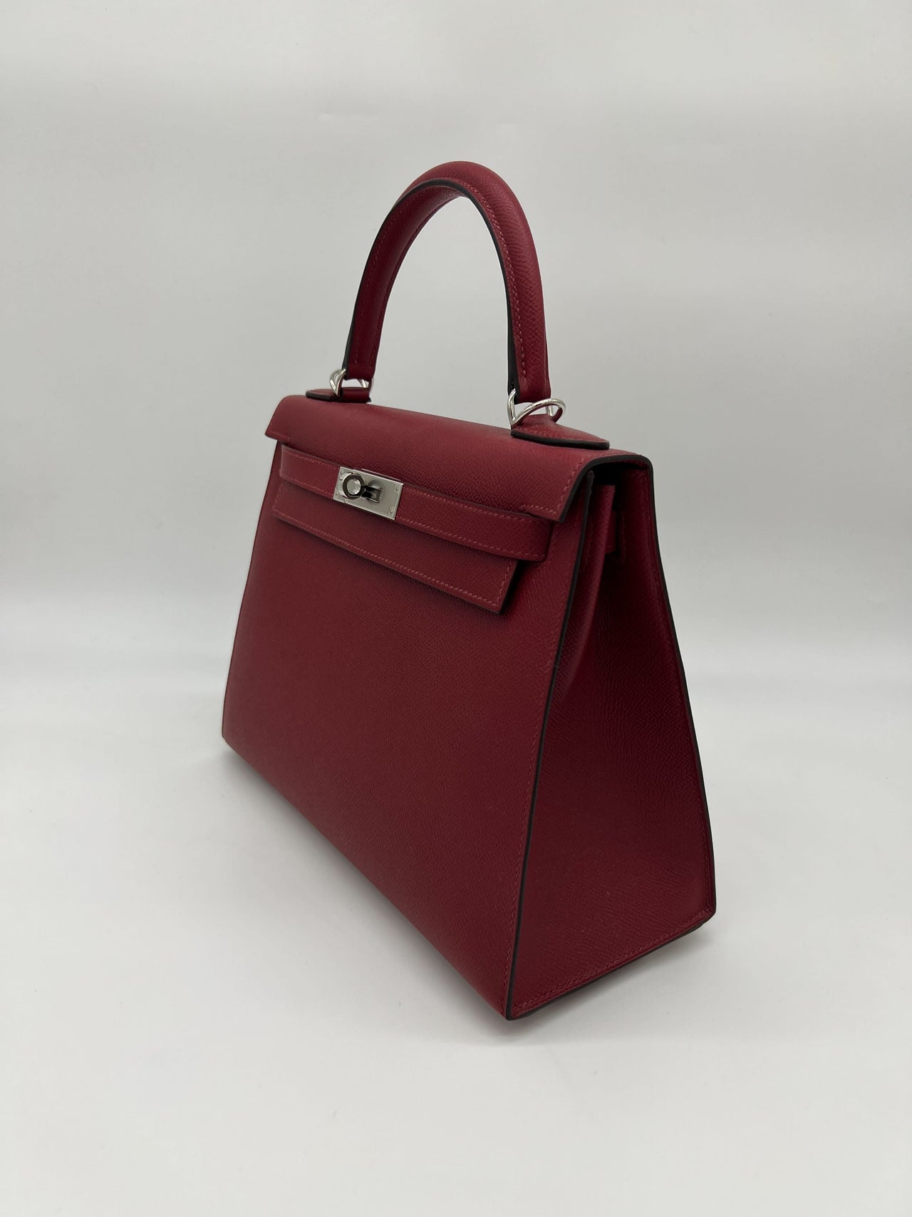 Hermes Kelly II 28 Sellier Verso Veau Epsom AJ Rouge Grenat Rose