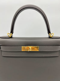 Thumbnail for Bags & Accessories Hermes Kelly II Sellier 28 Gris Meyer Epsom Leather Wrist Aficionado