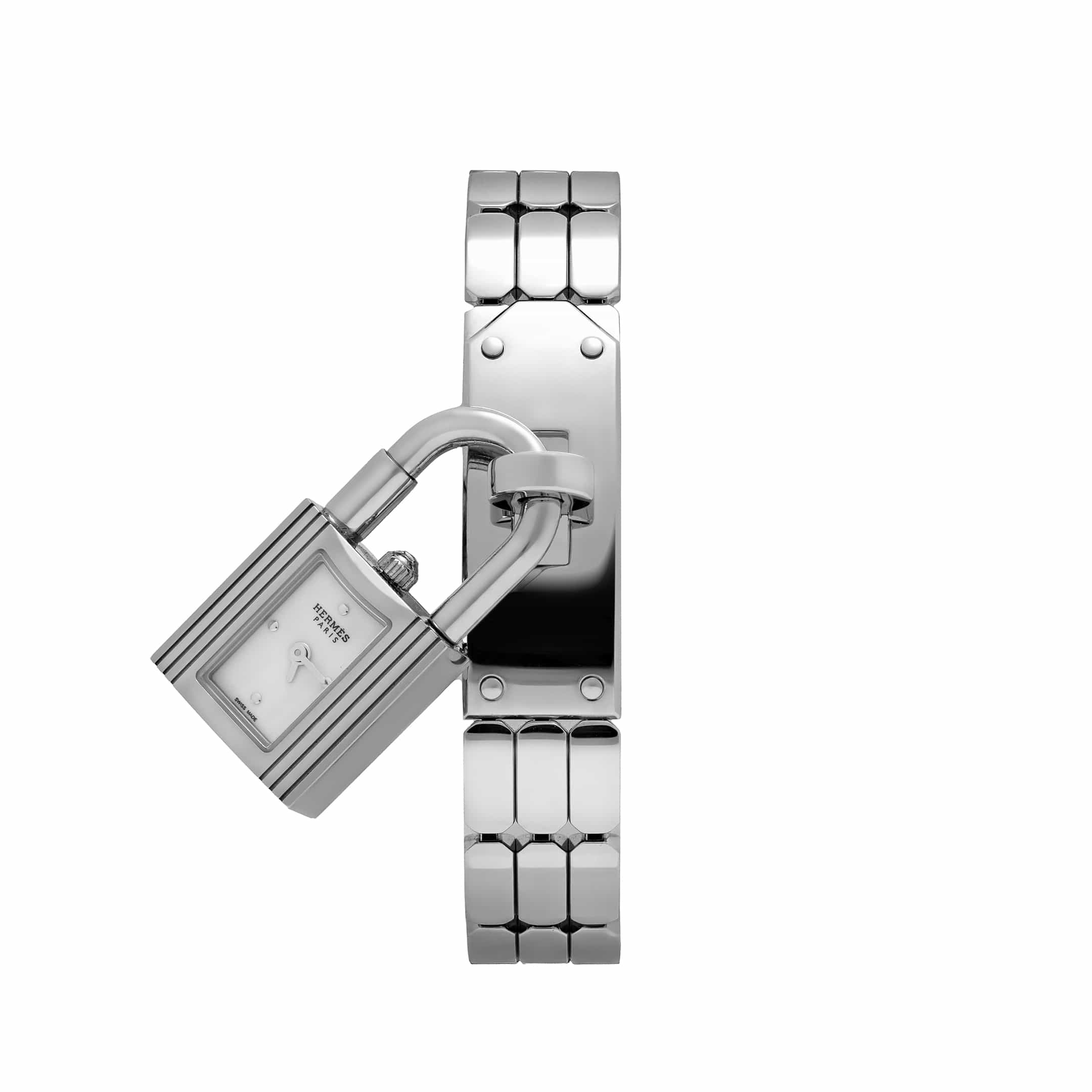Hermès Kelly KE4.110B Mini 'Ladies' Stainless Steel White Dial Quartz