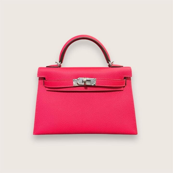 Hermès Mini Kelly II Sellier 20 Epsom Rose Extrême Palladium Hardware